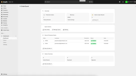 OrderGuard screenshot
