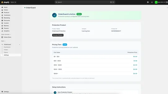 OrderGuard screenshot
