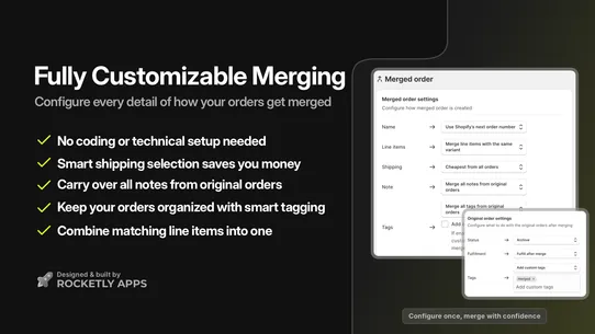 Rocketly: Auto Merge Orders screenshot