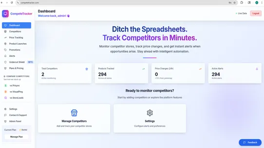 CompeteTracker – Competitor Pr screenshot