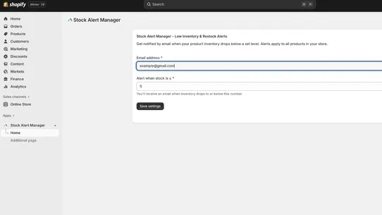 Invy Alerts – Low Inventory screenshot