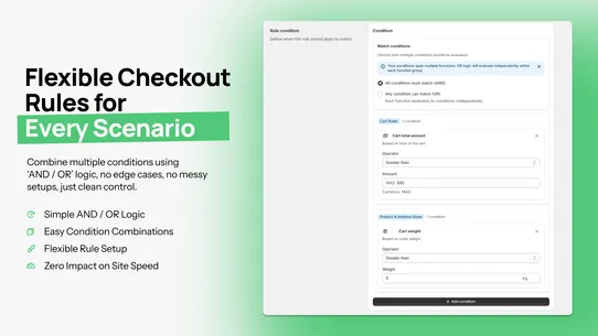 Craft, Checkout Rules screenshot