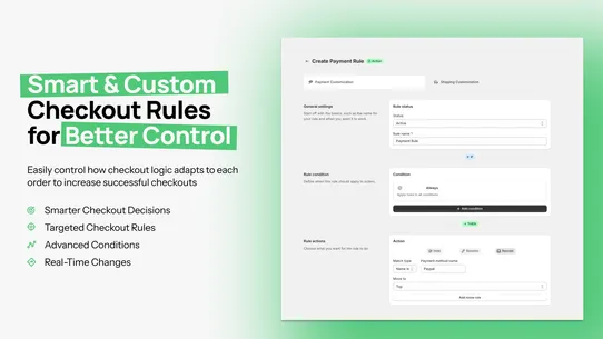 Craft, Checkout Rules screenshot