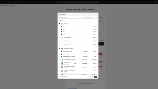 Flexible Product Discounts screenshot