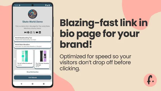 Floe ‑ Link In Bio Page screenshot