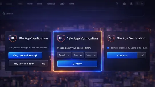 AgeVerify Shield 18+ Compliant screenshot