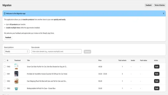 Zopi: Store Migration screenshot
