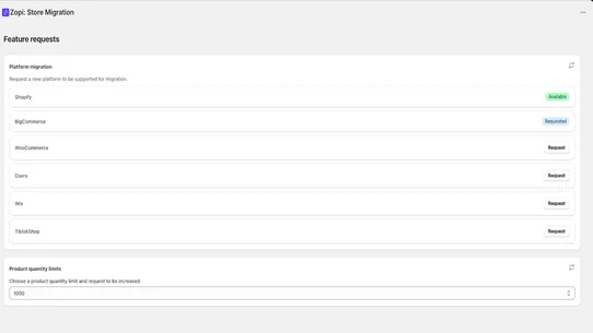 Zopi: Store Migration screenshot