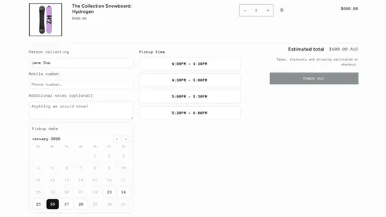 PickupPro – Cart Calendar screenshot