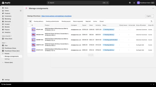 Paireeo Resale Management screenshot