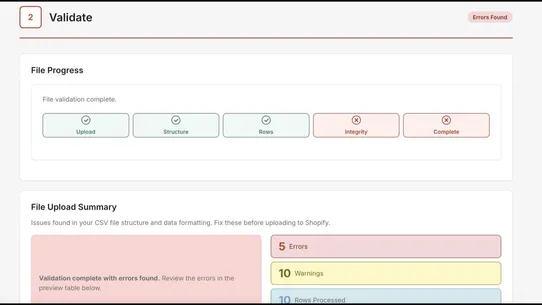 CSV Shield ‑ File Validator screenshot