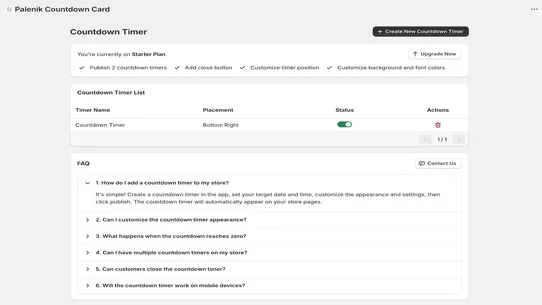 Palenik Countdown Card screenshot