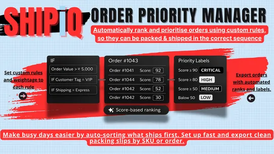 ShipIQ Order Priority Manager screenshot