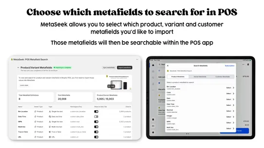 MetaSeek: POS Metafield Search screenshot