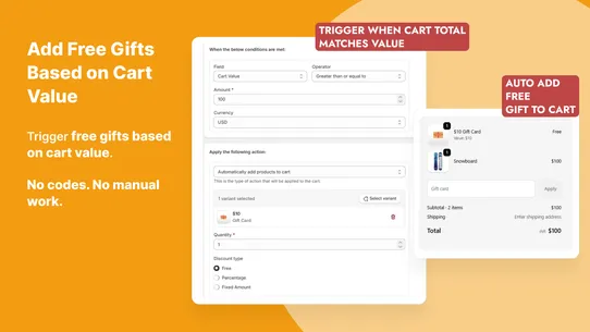GP: Auto Add to Cart FREE Gift screenshot