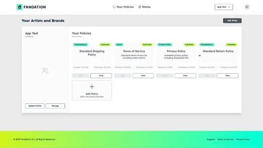 Fandation screenshot