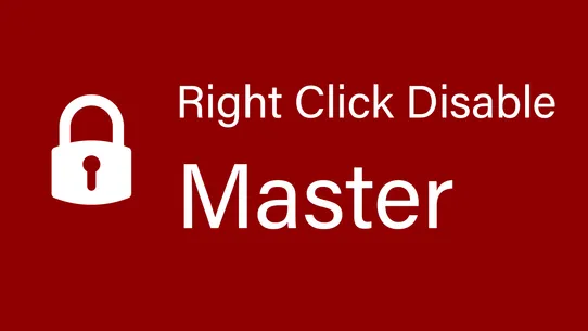 Disable Right Click Master screenshot