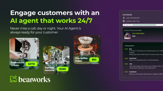 Bearworks AI Sales Phone Agent screenshot
