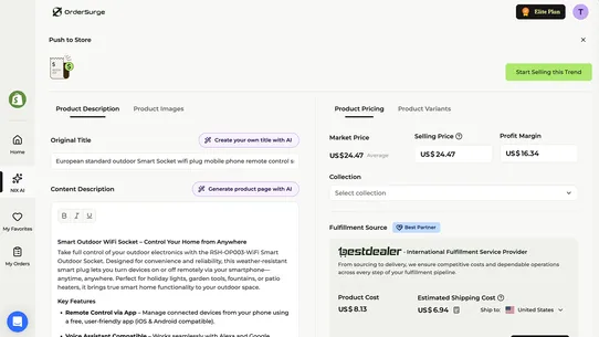 OrderSurge ‑ Winning Products screenshot