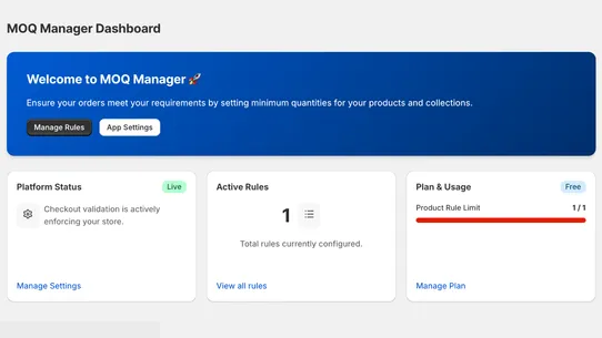 MOQ Manager by LubbeLabs screenshot