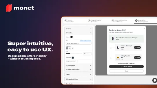 Monet • AI Popup Upsell Bundle screenshot