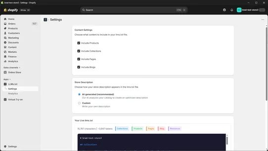LLMs.txt AI Optimizer screenshot