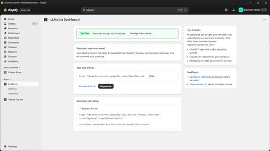 LLMs.txt AI Optimizer screenshot