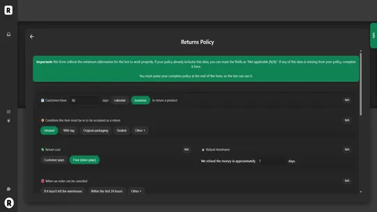 Respondize screenshot