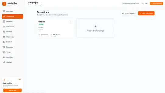 Seeding Ops screenshot