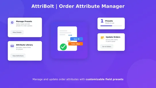 AttriBolt ‑ Order Attributes screenshot