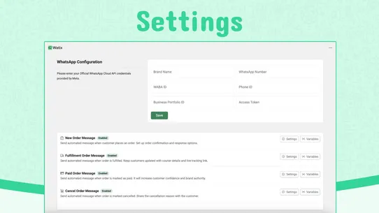 Watix ‑ WhatsApp Order Alerts screenshot