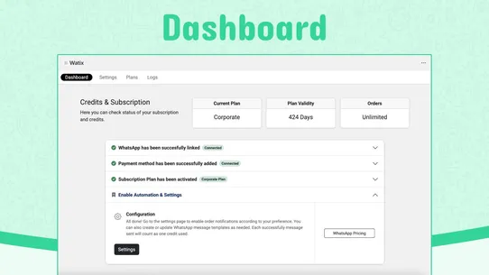 Watix ‑ WhatsApp Order Alerts screenshot
