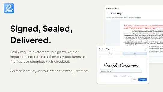 esigned: waivers &amp; esignatures screenshot