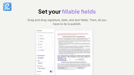 esigned: waivers &amp; esignatures screenshot