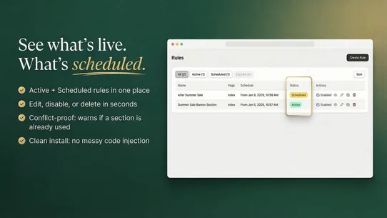 Section Control screenshot