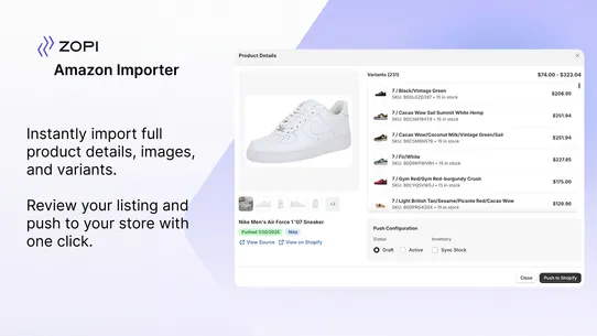 Zopi: Amazon Importer screenshot