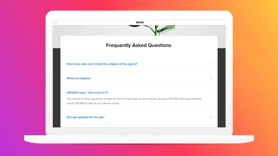 Elfsight FAQ Page screenshot