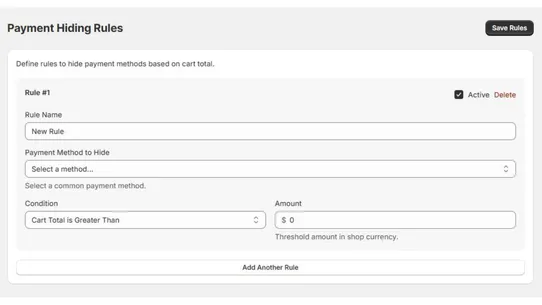 PayFilter screenshot