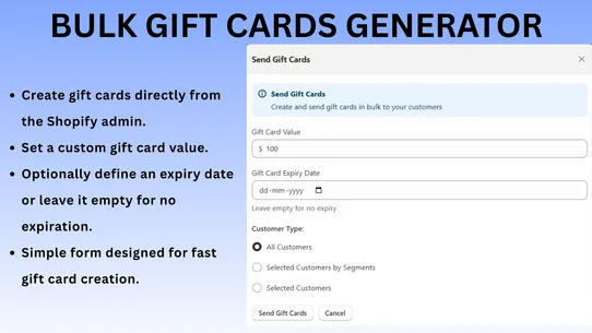 GM Bulk Gift Card Generate screenshot