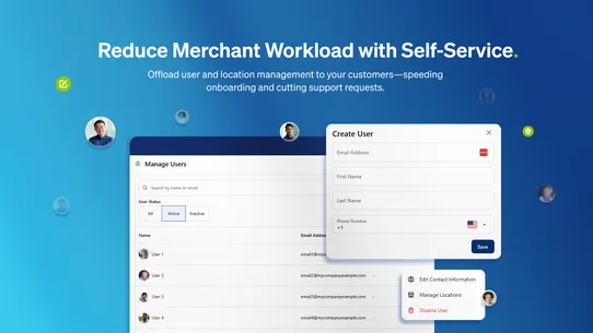 B2B Company Controls screenshot