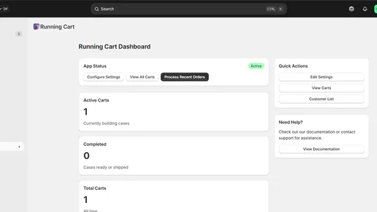 Running Cart screenshot