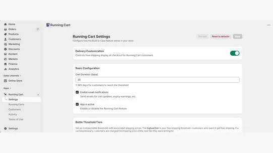 Running Cart screenshot