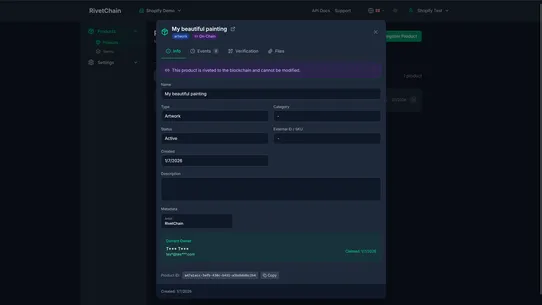 RivetChain ‑ Brand Protection screenshot
