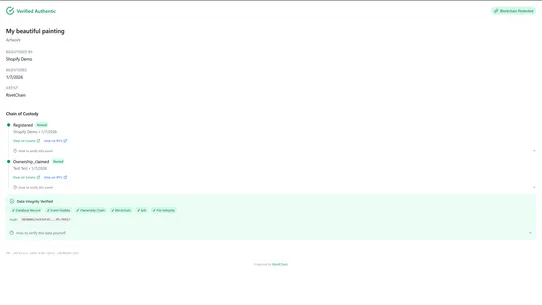RivetChain ‑ Brand Protection screenshot