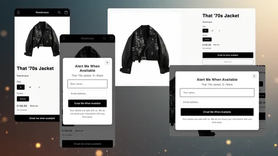 RMS Preorder | Back in Stock screenshot
