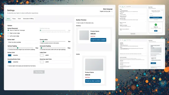 RMS Preorder | Back in Stock screenshot