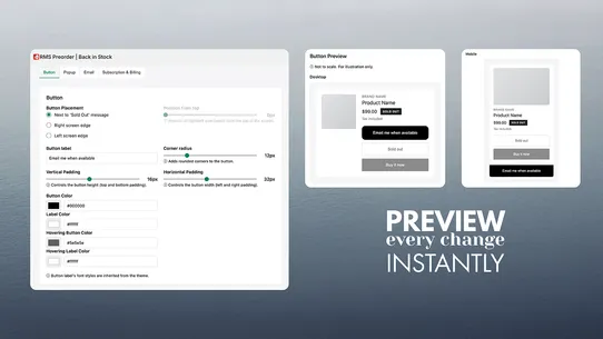 RMS Preorder | Back in Stock screenshot
