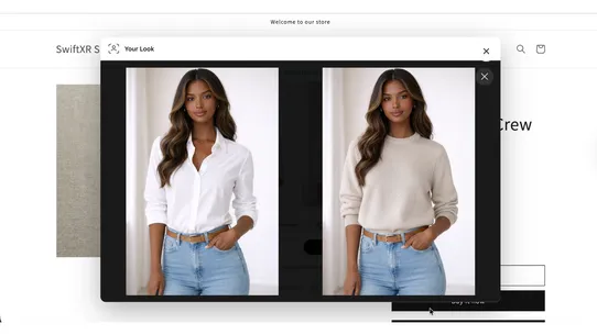SwiftXR Virtual Try‑On screenshot