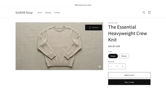 SwiftXR Virtual Try‑On screenshot