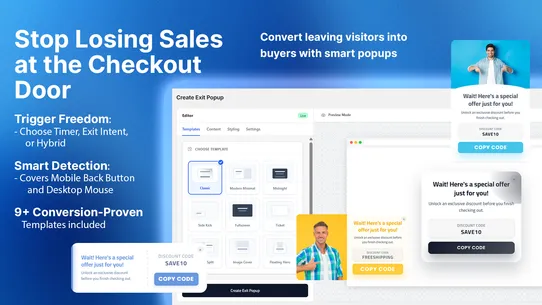 Easy Popups: Exit &amp; Timer screenshot
